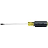 Klein 605-4 Heavy-Duty Screwdriver, 1/4 in Drive, Cabinet Drive, 8-11/32 in OAL, Black Handle