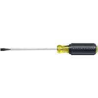Klein 605-6 Heavy-Duty Screwdriver, 1/4 in Drive, Cabinet Drive, 10-11/32 in OAL, Black Handle