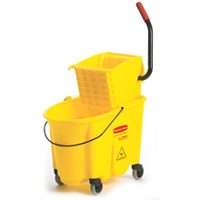Rubbermaid FG758021YEL Mop Bucket, 35 qt Capacity, Rectangular, Polypropylene Bucket/Pail