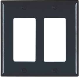 2G 2Deco BLK Wall Plate