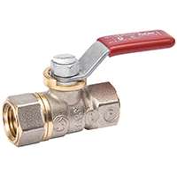 B & K 107-000NL Ball Valve, 1/8 in FPT x FPT, 2 Ports/Ways, Brass