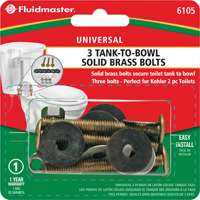 Fluidmaster 6105 Tank-to-Bowl Bolt, Brass, For Rocking Toilets
