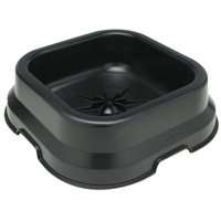 FORTEX-FORTIFLEX SBP-10 Salt Block Pan, Polyethylene/Rubber, Black