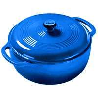 Lodge EC6D33 Dutch Oven, 6 qt Capacity, Iron, Blue
