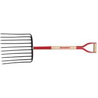 RAZOR-BACK 76125 Ensilage Fork, D-Shaped Handle, 10-Tine, Steel Tine