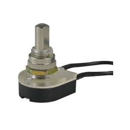 GB GSW-24 Push-Button Switch, 125/250 V, Plastic, Chrome