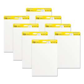 Vertical-Orientation Self-Stick Easel Pads, Unruled, 25 x 30, White, 30 Sheets, 8/Pack