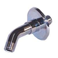 US Hardware P-040C Shower Arm, 1/2 in NPT, Plastic, Chrome