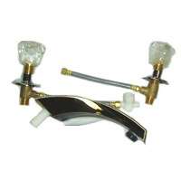US Hardware P-030N Garden Tub Deck Faucet, 2-Faucet Handle, Brass, Chrome