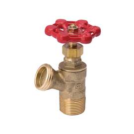 B & K ProLine 102-704HC Boiler Drain Valve, 3/4 x 1/2 in MIP x FIP, Brass