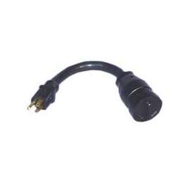 American Hardware RV-801B Adapter, 30 A Female, 15 A Male, 125 V, Male Plug, Female, 12 AWG