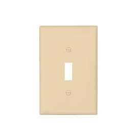 Eaton Wiring Devices PJ1V Mid-Size Wallplate, 1-Gang, Polycarbonate, Ivory