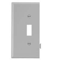 Eaton Wiring Devices STE1W Mid-Size Wallplate, 1-Gang, Polycarbonate, White
