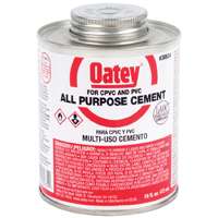 Oatey 30834 Solvent Cement, Milky Clear, 16 oz Can