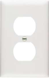10PK WHT DPLX WallPlate