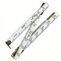 Cresent Lufkin Red End T636N Wood Rule, SAE, Wood, 6 ft L, White