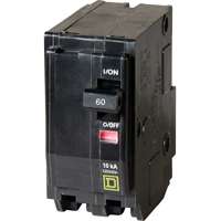 Square D QO QO260C Miniature Circuit Breaker, 120/240 VAC, 48 VDC, Thermal Magnetic Trip, Plug-In Mounting