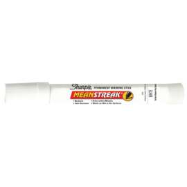Mean Streak Permenant Marking Stick, White, Extra Bold Tip, Bullet