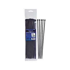 ProSource Cable Tie, Nylon, Black, 8 In L
