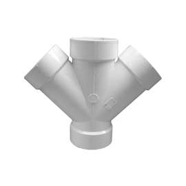 GENOVA 73440 Pipe Wye, 4 in Hub, 4 in, 4 in