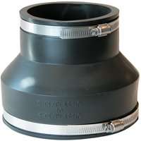 Fernco P1056-64 Pipe Coupling, 6 x 4 in, 5-3/4 in L, Black
