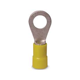GB 10-107 Ring Terminal, 600 V, 12 to 10 AWG, Vinyl Insulation, Yellow