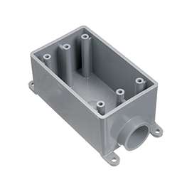 Carlon E980EFN-CTN Switch Box, Rectangular, PVC, Gray