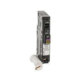 Square D QO120DFC CAFCI, Miniature Circuit Breaker, 120 V, Thermal Magnetic Trip, Plug-In Mounting