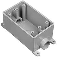 Carlon E981EFN-CTN Switch Box, Rectangular, PVC, Gray