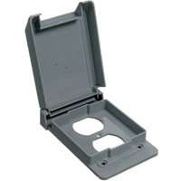 Carlon E98GDRN-CAR Device Cover, 4-53/64 in L, 3-11/16 in W, Rectangular, Polycarbonate, For Duplex Receptacles