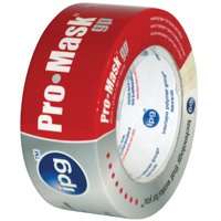 IPG 5104-3 General-Purpose Masking Tape, 60 yd L, 2.81 in W, 5 mil Thick, Resin/Synthetic Rubber Adhesive, Beige
