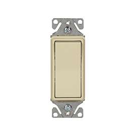 Eaton Wiring Devices 7500 Series 7511V-BOX Rocker Switch, 120/277 V, Strap Mounting, Thermoplastic, Ivory