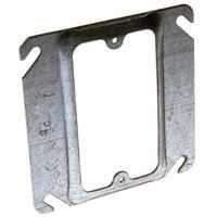 RACO 8768 Electrical Box Cover, 4 in L, 4 in W, Square, Galvanized Steel, For 1-Device