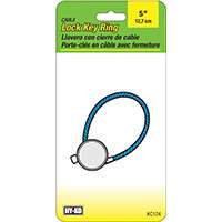 HY-KO KC124 Cable Key Ring, Nylon-Coated