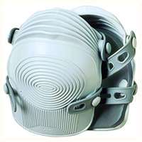 CLC 361 Non-Skid Knee Pad, Button and Loop Closure, Synthetic Rubber Strap, White