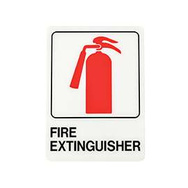 HY-KO D-16 Graphic Sign, Fire Extinguisher, Black Legend
