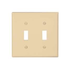 Eaton Wiring Devices 5139V-BOX Standard-Size Wallplate, 2-Gang, Nylon, Ivory