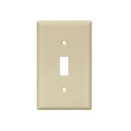 Eaton Wiring Devices 5134V Standard-Size Wallplate, 1-Gang, Nylon, Ivory