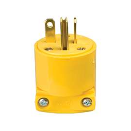 Eaton Wiring Devices 4509-BOX Straight Body Electrical Plug, 250 V, 20 A, Thermoplastic/Vinyl