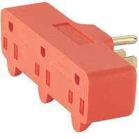 Eaton Wiring Devices 4402RN-BOX Cube, Grounded Outlet Adapter, 15 A, 2-Pole, 3-Outlet