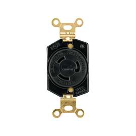 Eaton Wiring Devices L620R Single Receptacle, 20 A, Black