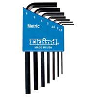 Eklind 10507 Hex Key Set, Steel, Black, 7-Piece