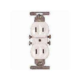 Eaton Wiring Devices 736W-BOX Duplex Receptacle, 15 A, 2-Pole, 1-15R, White