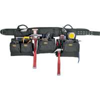 CLC Tool Works 5605 Tool Belt, 29 to 46 in Waist, Polyester Fabric, Black