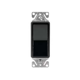 Eaton Wiring Devices 7500 Series 7503BK-BOX Rocker Switch, 120/277 V, Strap Mounting, Thermoplastic, Black