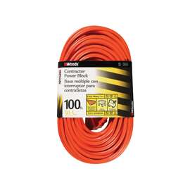 CCI 0820 Extension Cord, 12 AWG, Orange Jacket
