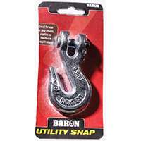 BARON C-330-5/16 Clevis Grab Hook, 3900 lb Working Load Limit, Steel, Electro-Galvanized