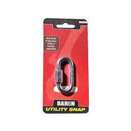 BARON C-7350T-3/16 Quick Link, 660 lb Weight Capacity, Steel, Zinc