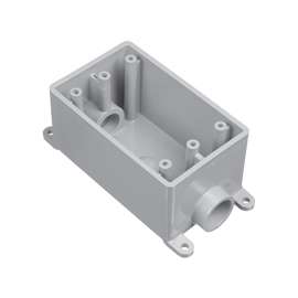 Carlon E981FFN-CTN Switch Box, Rectangular, PVC, Gray