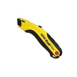 STANLEY 10-778 Utility Knife, 2-7/16 in L x 1-3/8 in W Blade, Ergonomic Black/Yellow Handle